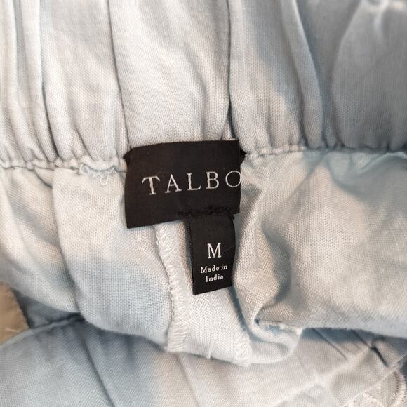 Talbots Floral Embroidered Pants Cotton Linen Cropped - Picture 9 of 9